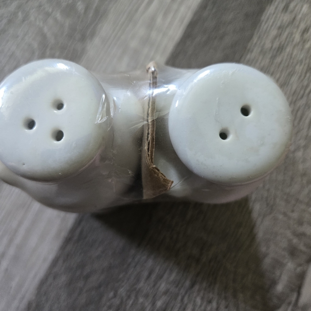 Sabre Dairy Farmhouse Ceramic Salt and Pepper Shakers Farmhouse Country Chic - Picture 5 of 7